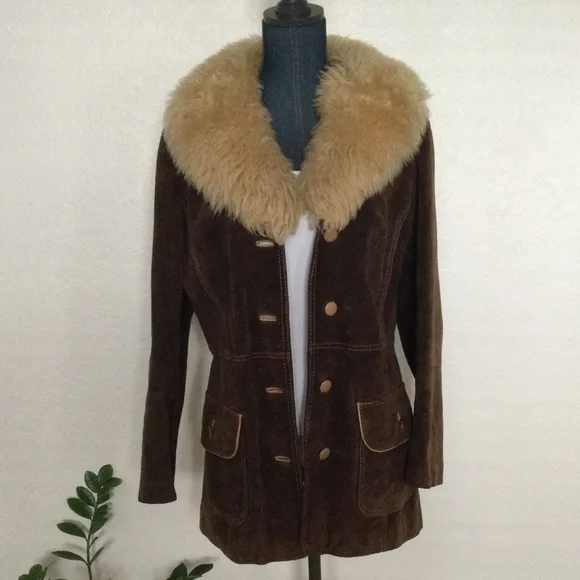 Vintage Leather Penny Lane Jacket with Faux Fur - Picture 6 of 6